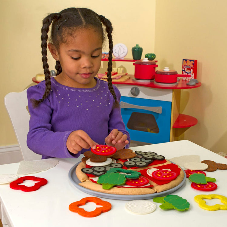 Pizza Play Set Melissa & Doug Felt Food Set 41 pieces Toy NEW! Children Gift