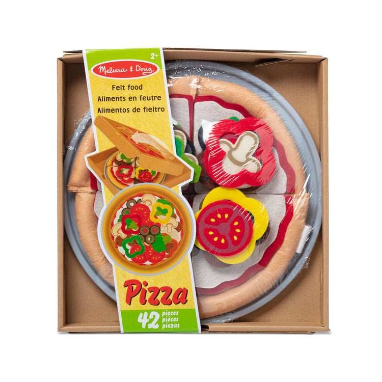 Melissa & Doug Felt Food Mix 'n Match Pizza Play Food Set (40 pcs)