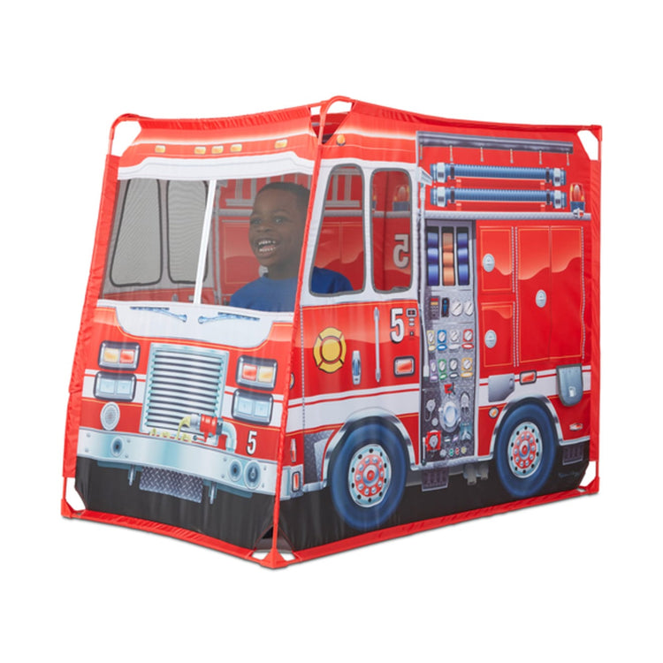 Melissa & Doug Fire Truck Fabric Play Tent and Storage Tote