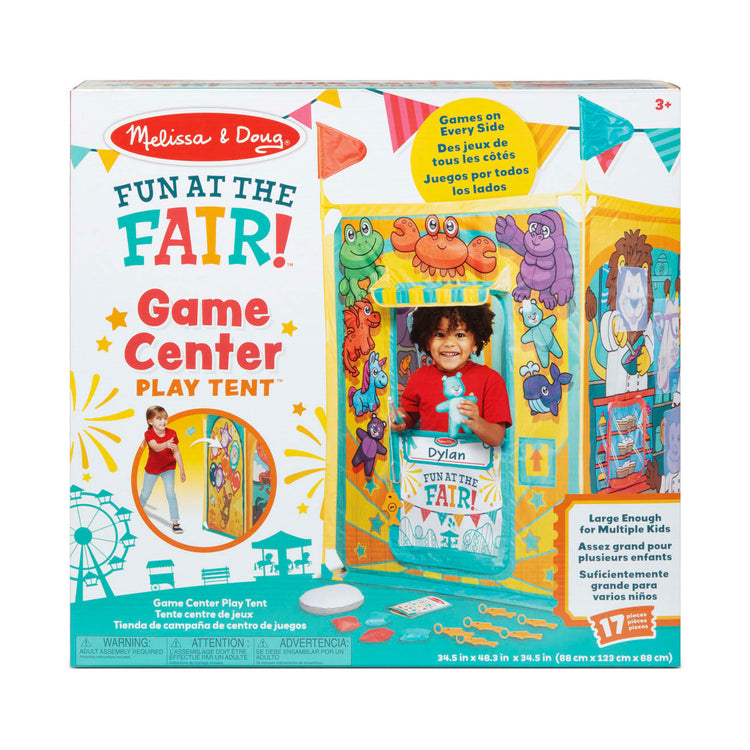 Melissa & Doug Fun at the Fair! Game Center Play Tent – 4 Sides of Activities