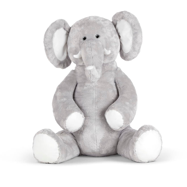 An assembled or decorated the Melissa & Doug Gentle Jumbos Elephant Giant Stuffed Plush Animal (Sits Nearly 3 Feet Tall)