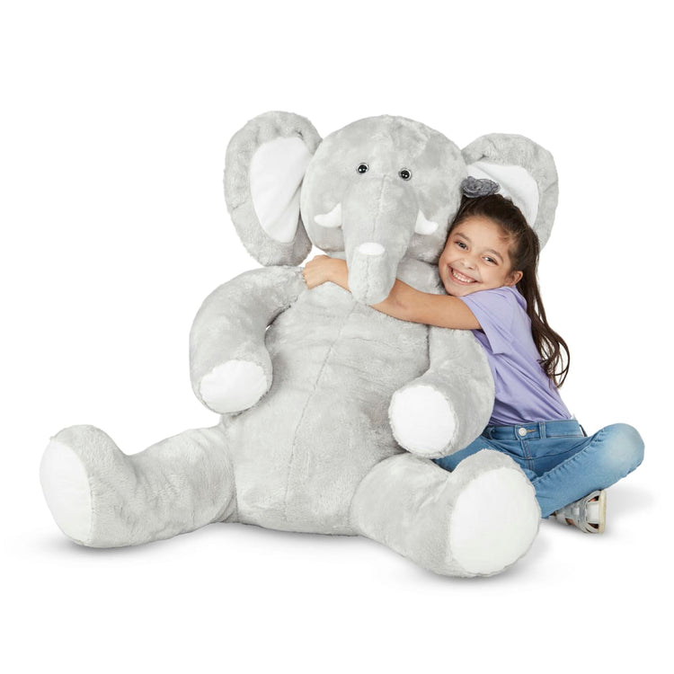 the Melissa & Doug Gentle Jumbos Elephant Giant Stuffed Plush Animal (Sits Nearly 3 Feet Tall)