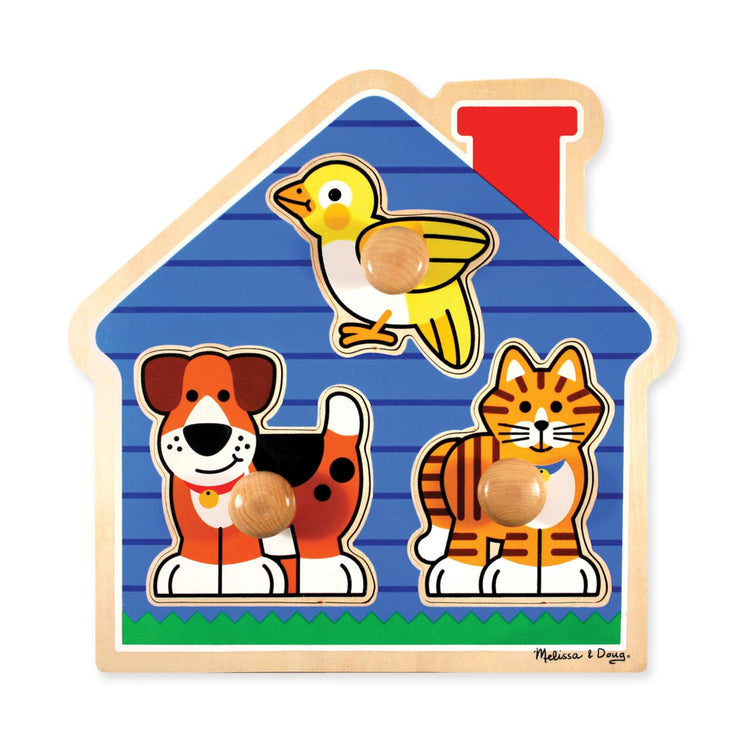 An assembled or decorated the Melissa & Doug Pets Jumbo Knob Wooden Puzzle
