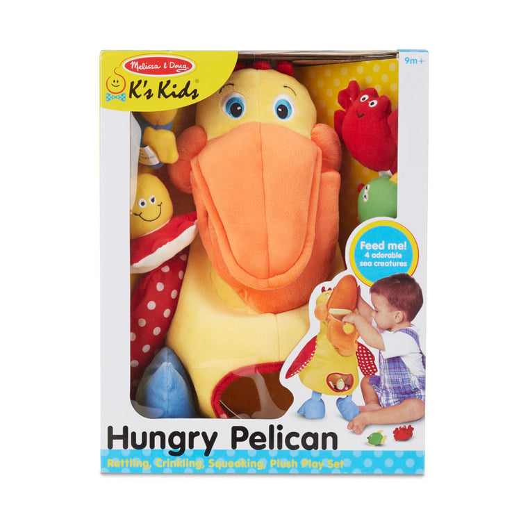 the Melissa & Doug K's Kids Hungry Pelican Soft Baby Educational Toy