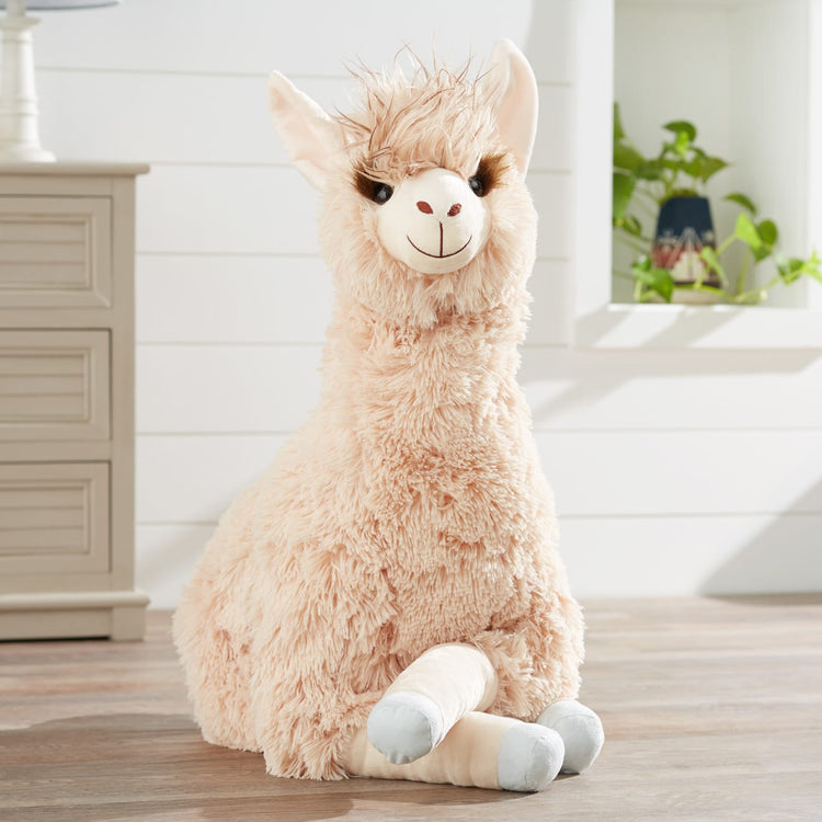 the Melissa & Doug Jumbo Llama Stuffed Plush Animal (26 Inches Tall)