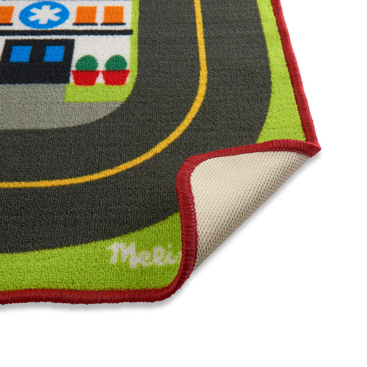 the Melissa & Doug Jumbo Roadway Activity Rug With 4 Wooden Traffic Signs (79 x 58 inches)