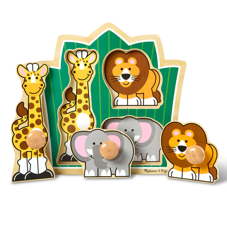 the Melissa & Doug Jungle Friends Safari Animals Jumbo Knob Wooden Puzzle