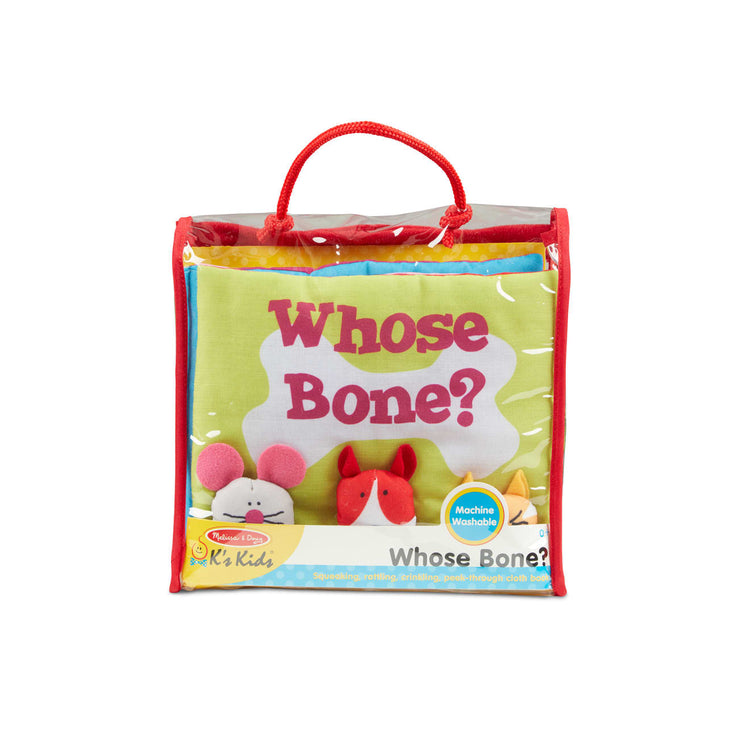 the Melissa & Doug K’s Kids Whose Bone? 8-Page Soft Activity Book for Babies and Toddlers