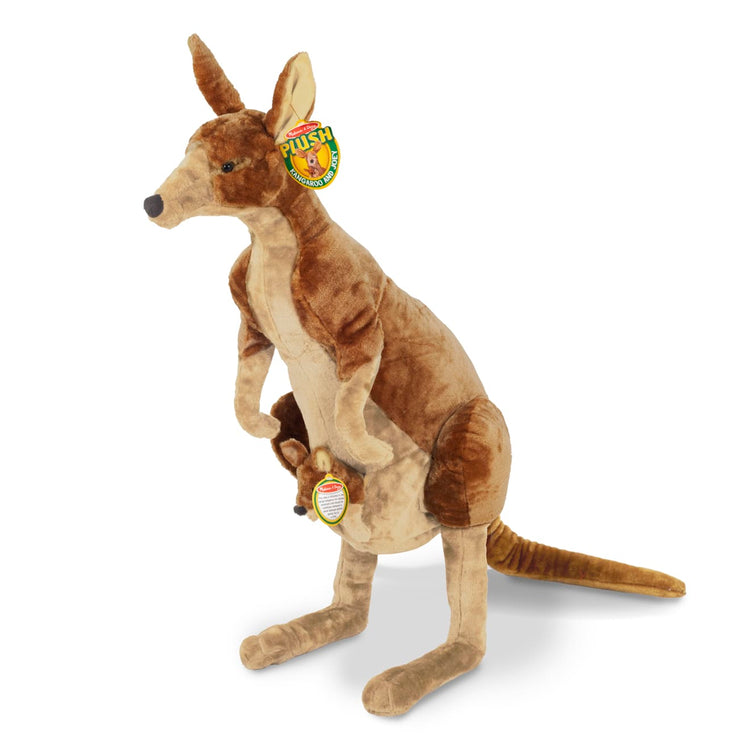 The loose pieces of the Melissa & Doug Giant Kangaroo and Baby Joey in Pouch - Lifelike Stuffed Animal (nearly 3 feet tall)
