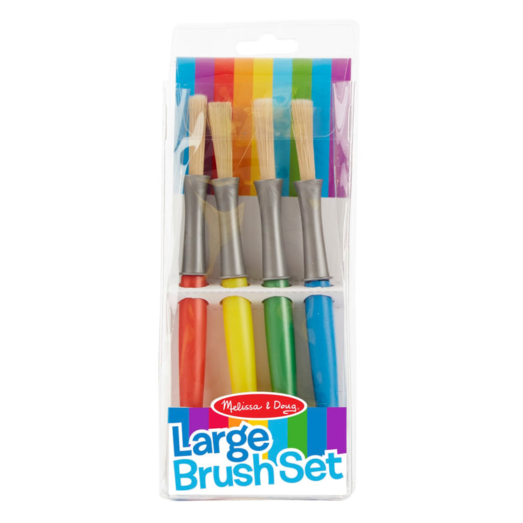 The front of the box for the Melissa & Doug Large Paint Brush Set With 4 Kids' Paint Brushes