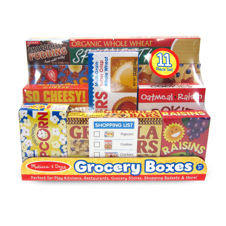 the Melissa & Doug Grocery Boxes for Pretend Kitchens and Shopping (11 pcs)