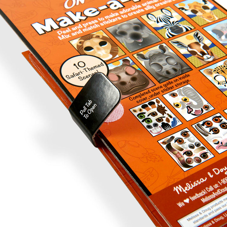Make-a-Face - Safari Reusable Sticker Pad - On the Go Travel- Melissa and  Doug