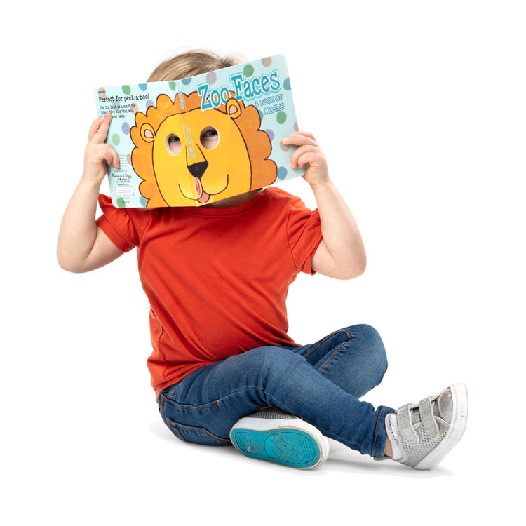 A child on white background with the Mask Book Bundle