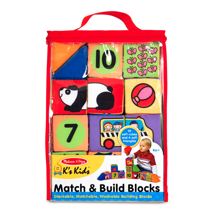 the Melissa & Doug K's Kids Match and Build Soft Blocks Set