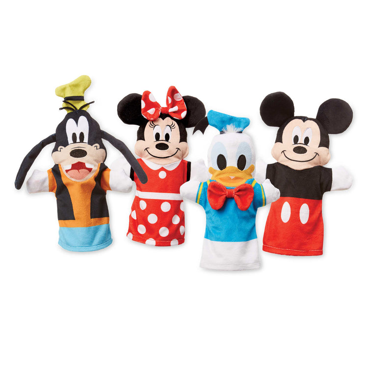 The loose pieces of the Mickey Mouse & Friends Soft & Cuddly Hand Puppets