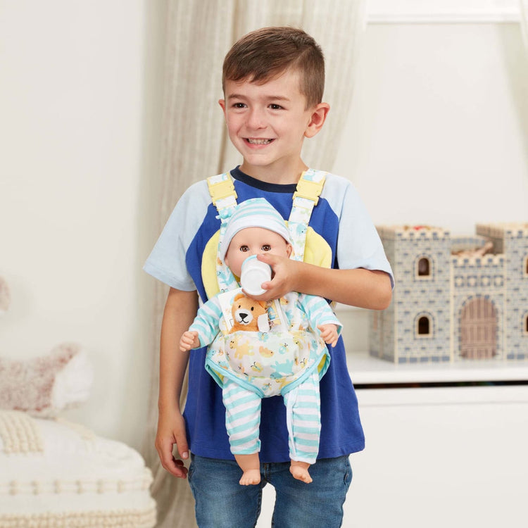 Kid Babydoll Carrier Toy Car Seat Baby Doll Carrier Blue