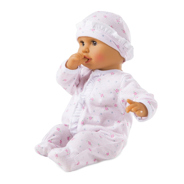 the Melissa & Doug Mine to Love Mariana 12" Poseable Baby Doll With Romper, Hat
