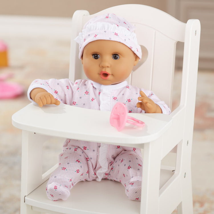 the Melissa & Doug Mine to Love Mariana 12" Poseable Baby Doll With Romper, Hat