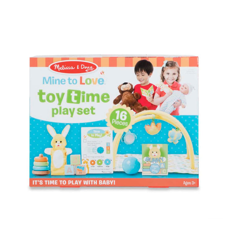 Melissa & Doug Mine to Love Toy Time Play Set for Dolls with Activity Gym, Stacker, Blocks, More (16 pcs)