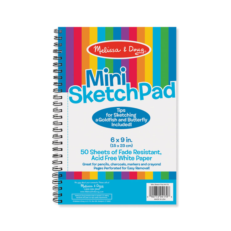 The front of the box for the Mini-Sketch Pad (6"x9")