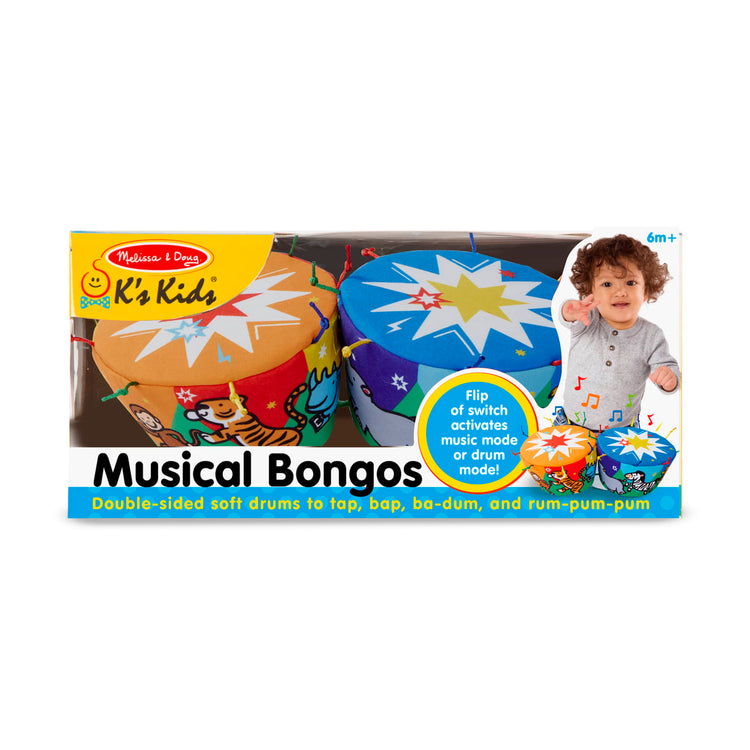 the Melissa & Doug K's Kids Bongo Drums Soft Musical Instrument