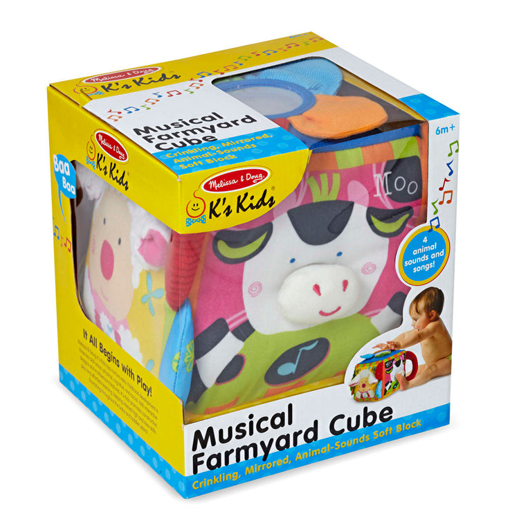 the Melissa & Doug K's Kids Musical Farmyard Cube Educational Baby Toy