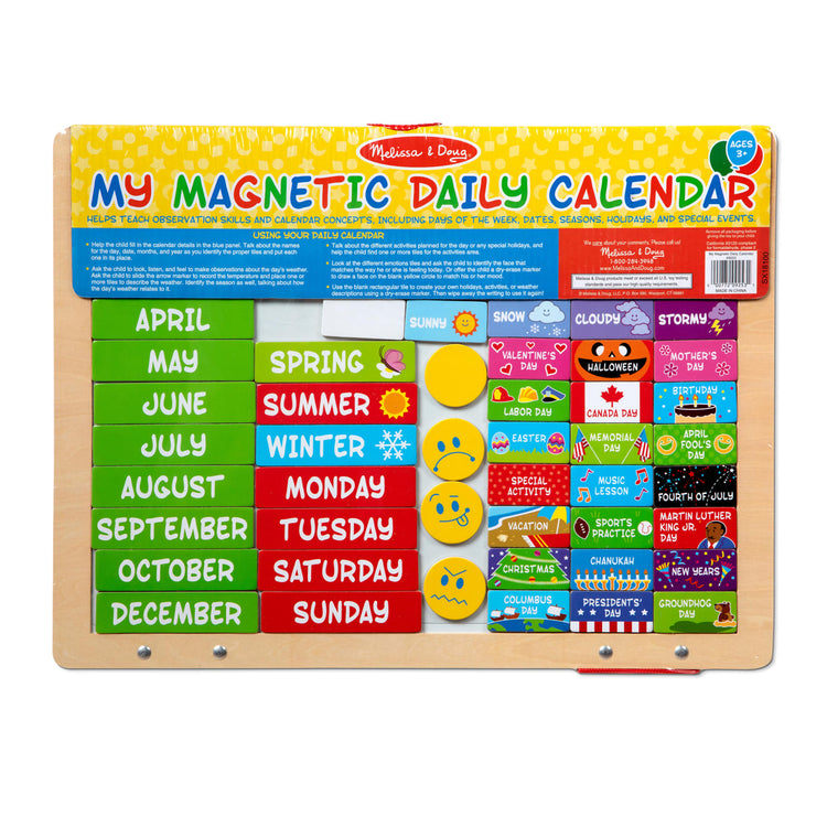 Melissa & Doug My Magnetic Daily Wooden Calendar