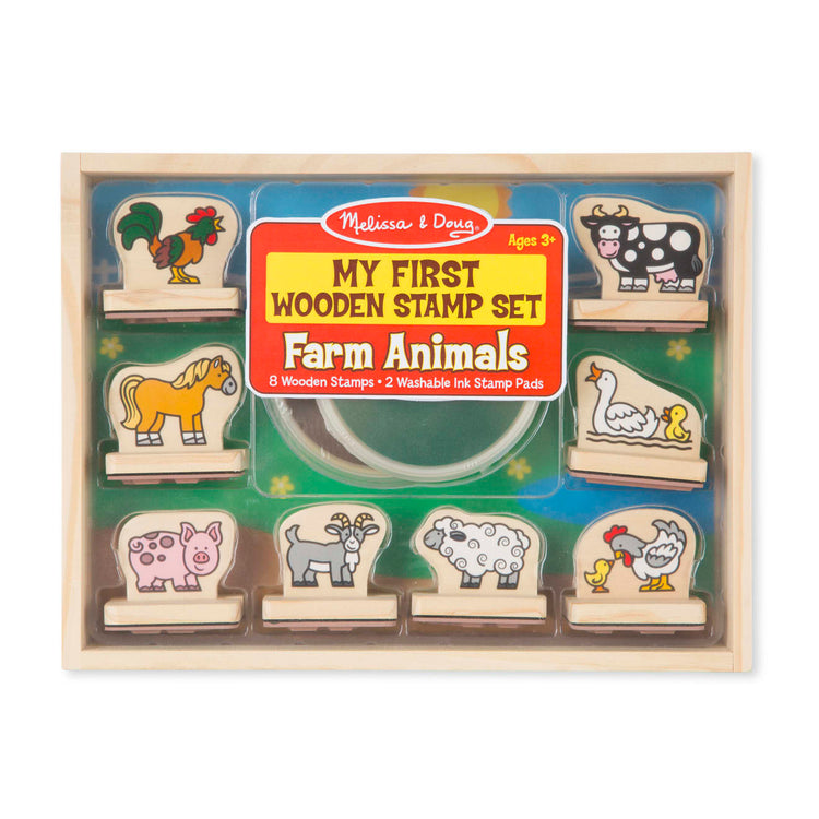 My First Wooden Stamp Set - Farm Animals- Melissa and Doug