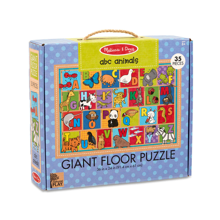 the Melissa & Doug Natural Play Giant Floor Puzzle: ABC Animals (35 Pieces)