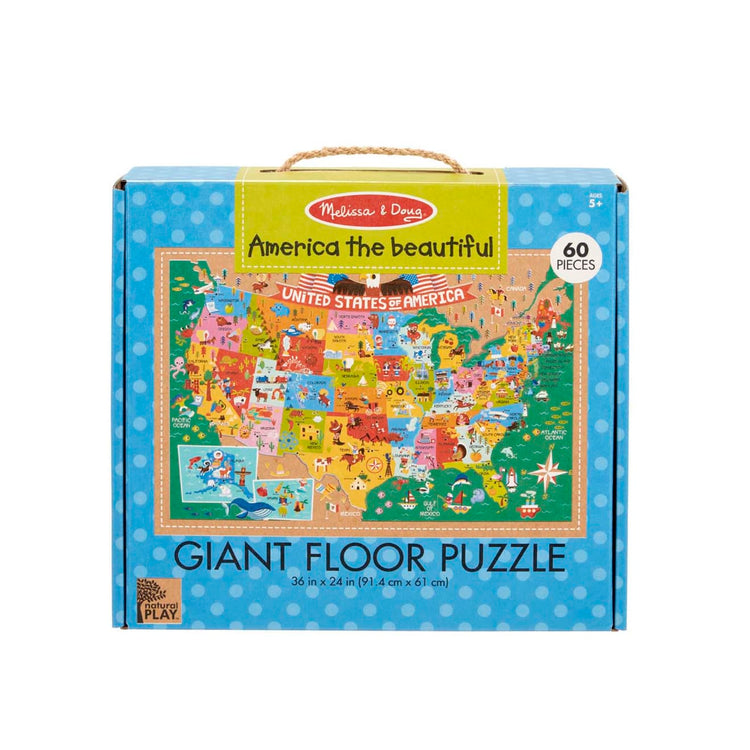 Melissa & Doug Natural Play Giant Floor Puzzle: America the Beautiful (60 Pieces)