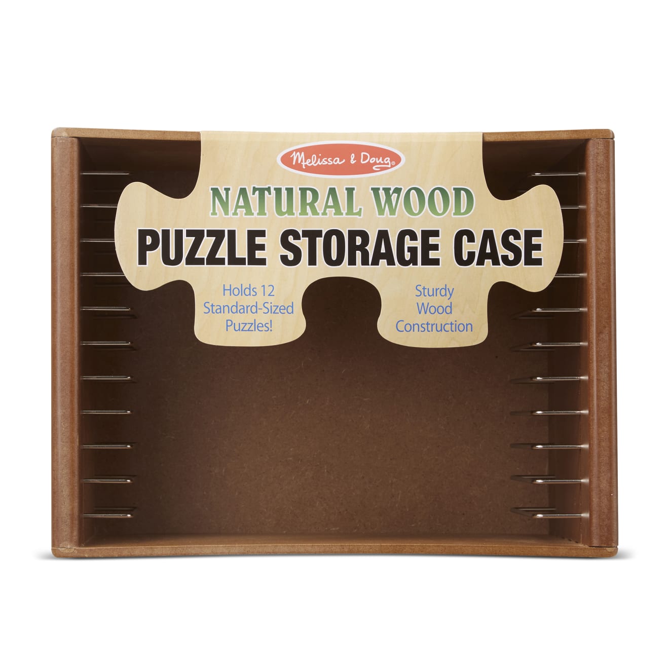 Melissa & Doug Natural Wood Puzzle Case