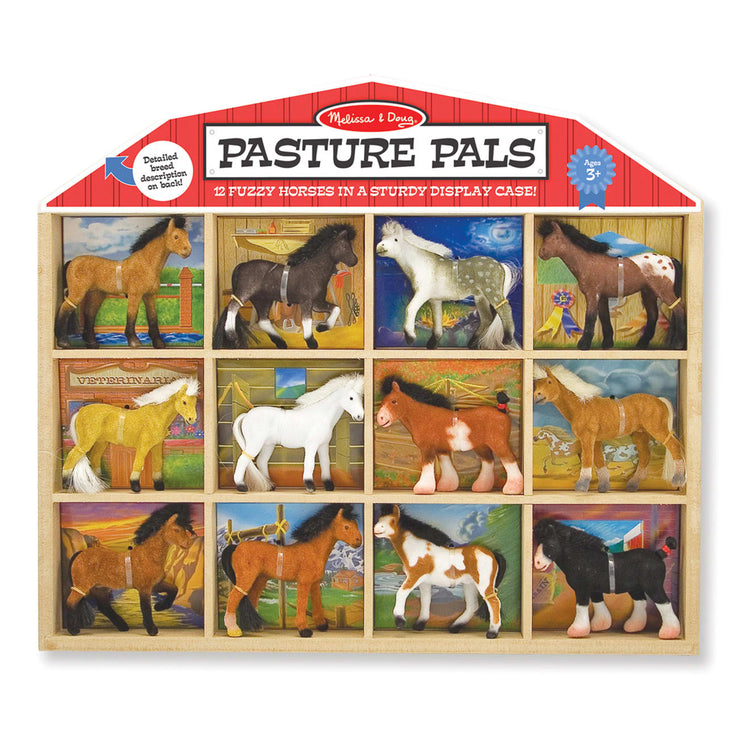 the Melissa & Doug Pasture Pals - 12 Collectible Horses With Wooden Barn-Shaped Crate