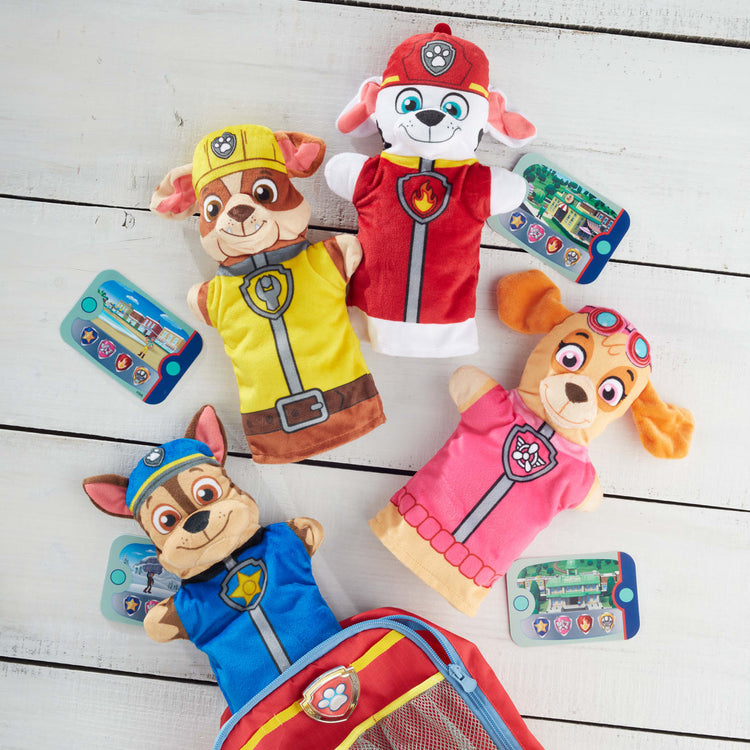 the Melissa & Doug PAW Patrol Hand Puppets (4 Puppets, 4 Cards)