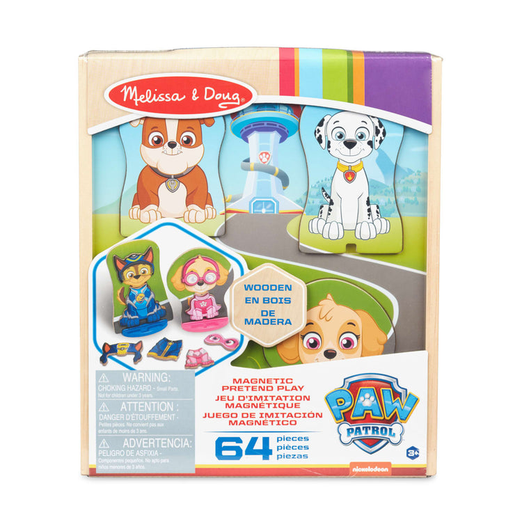 the Melissa & Doug PAW Patrol Wooden Magnetic Pretend Play (64 Pieces)