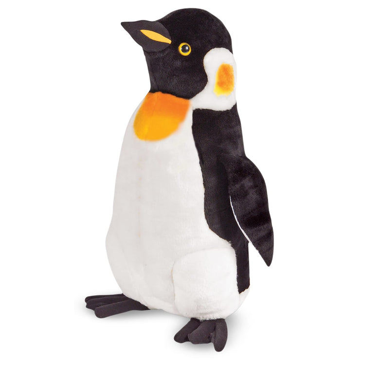 An assembled or decorated the Melissa & Doug Giant Penguin - Lifelike Stuffed Animal (nearly 2 feet tall)