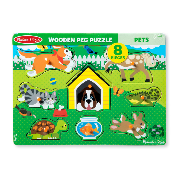 Melissa & Doug Pets Wooden Peg Puzzle (8 pcs)