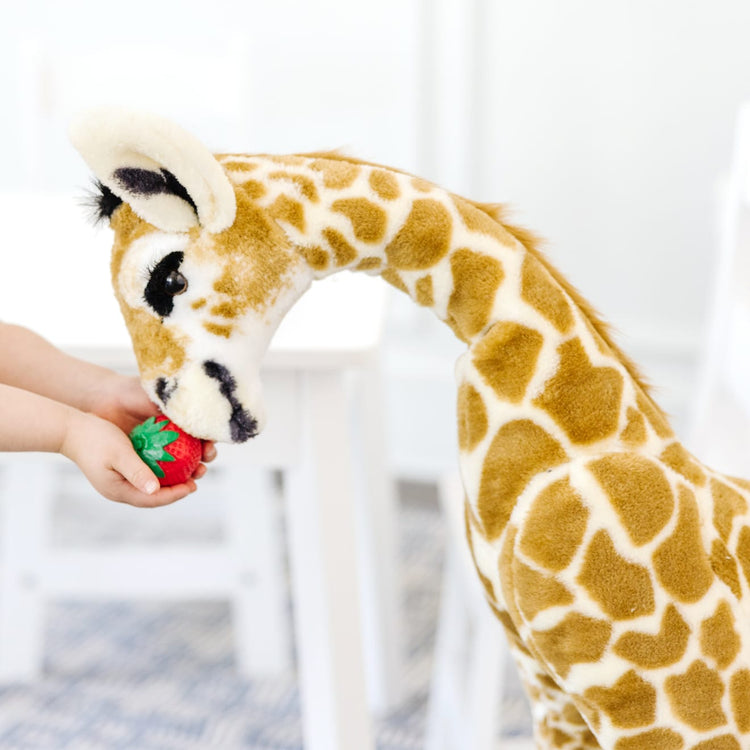 Melissa & Doug Lifelike Plush Standing Baby Giraffe Stuffed Animal – 3 Feet Tall
