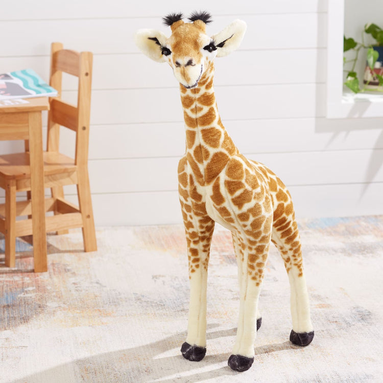Melissa & Doug Lifelike Plush Standing Baby Giraffe Stuffed Animal – 3 Feet Tall