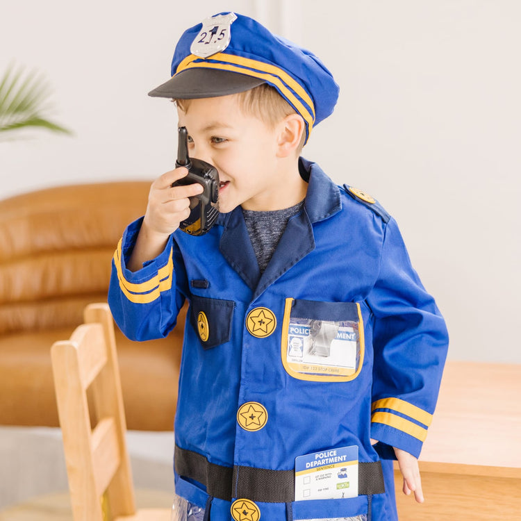 Costume Halloween Poliziotto Per Bambino/a - Set Gioco Di Ruolo 12 Pezzi - Foto 1