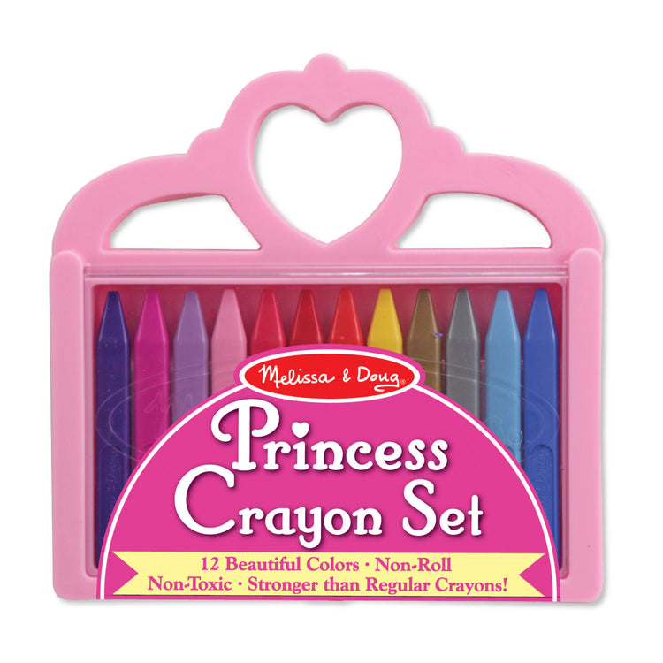 The front of the box for the Melissa & Doug Princess Crayon Set - 12 Colors