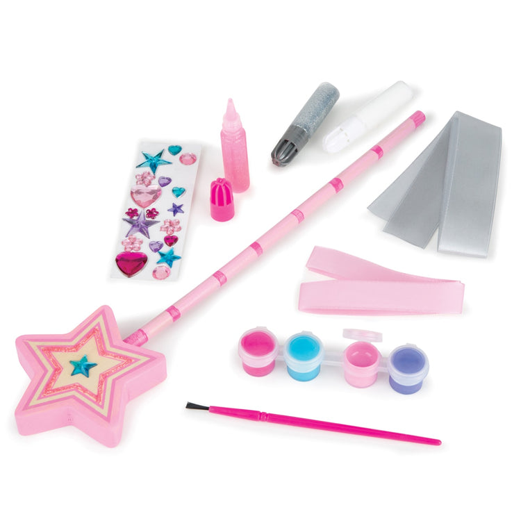 The front of the box for the Melissa & Doug Decorate-Your-Own Wooden Princess Wand Craft Kit