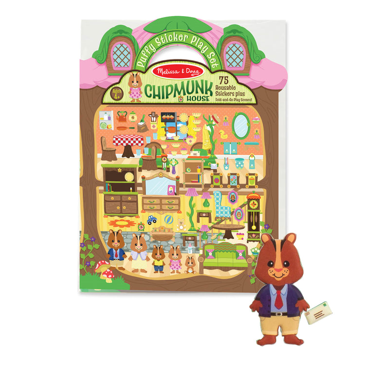 The loose pieces of the Melissa & Doug Puffy Sticker Activity Book: Chipmunk House - Safari