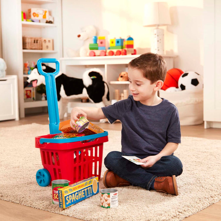 Toy Grocery Store Essentials Grocery Basket Play Set