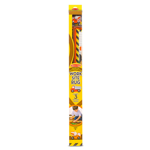 Sit Rug Round the Construction Zone Work Site Rug & Vehicle Set