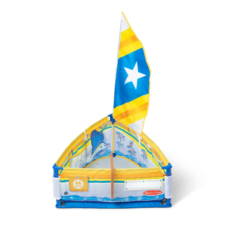 An assembled or decorated the Melissa & Doug Let’s Explore™ Sailboat Play Set