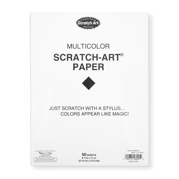 Melissa & Doug Scratch Art Paper - 50 Multicolor Sheets