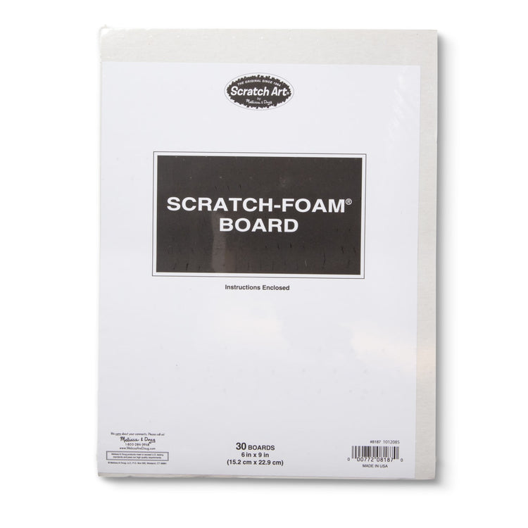 the Melissa & Doug Scratch Art Printmaking Scratch-Foam Craft Boards - 30 Boards