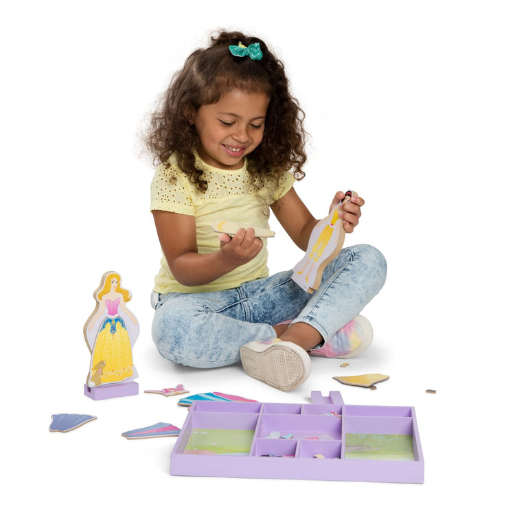 melissa & doug magnetic dress up princess Belle Wooden Magnetic Dress-Up
