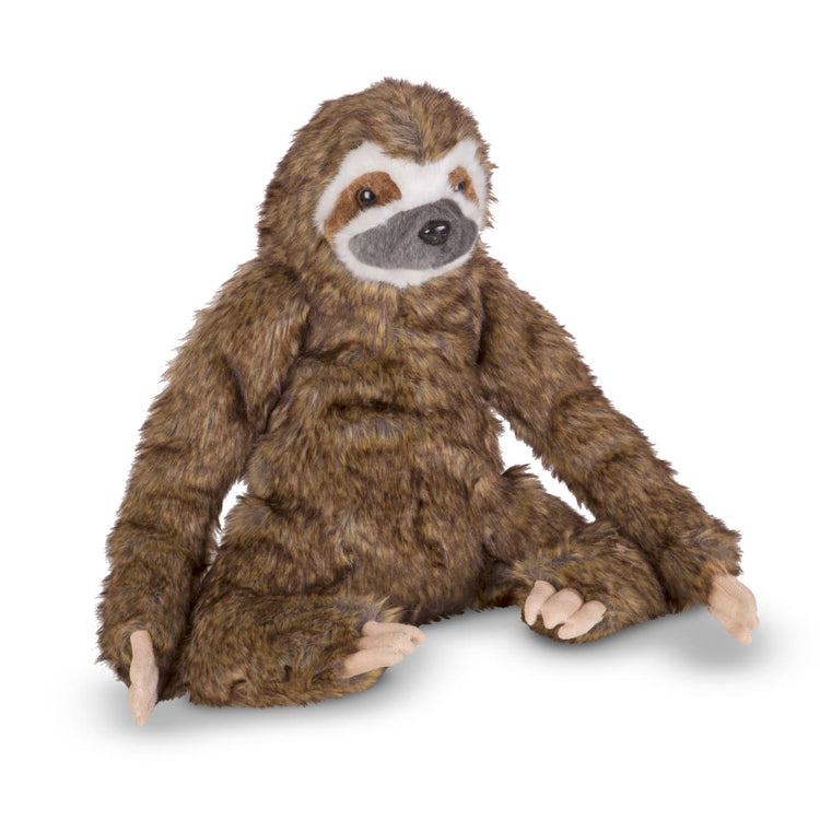 An assembled or decorated the Melissa & Doug Lifelike Plush Sloth Stuffed Animal (12W x 14.5H x 9D in)