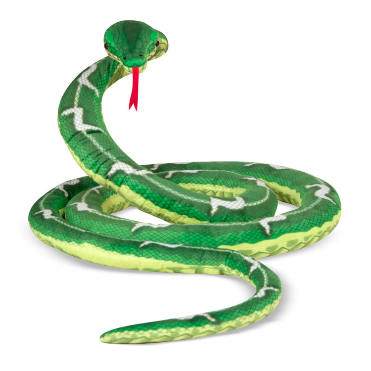 An assembled or decorated the Melissa & Doug Giant Boa Constrictor - Lifelike Stuffed Animal Snake (over 14 feet long)